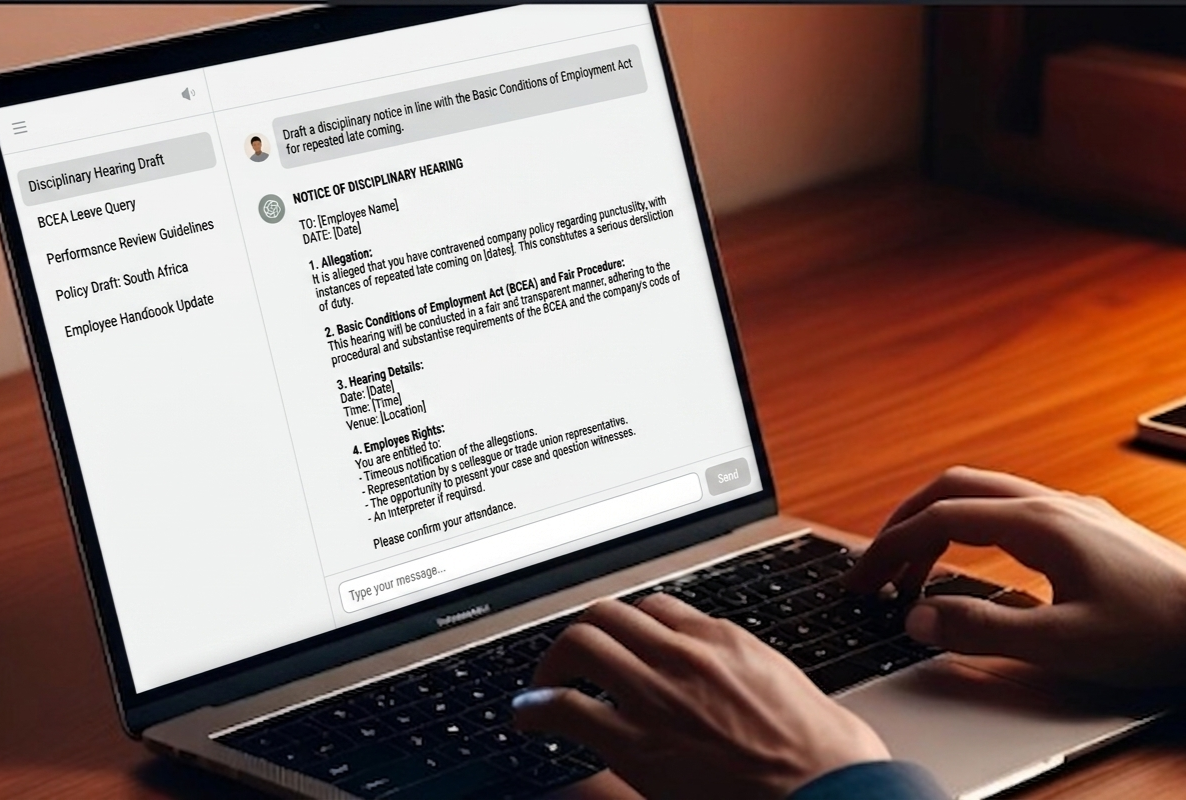 How to prompt ChatGPT for HR in South Africa